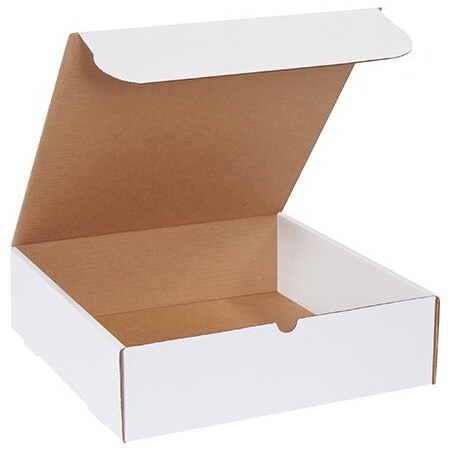 Box Packaging Corrugated Literature Mailers, 14L x 14W x 4H, White, PK50 M14144